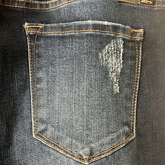 Kancan distressed, leopard cuffs, blue jeans Sz 11/29 - Picture 7 of 10